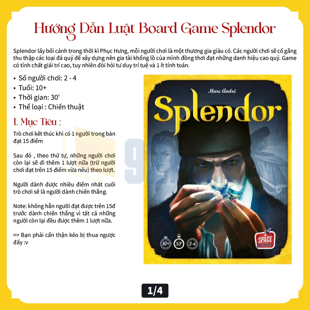 [Việt Hóa] BoardGame Splendor Chip Giấy Cứng, Việt Hóa 100% Độc Đáo Dùng Trong Các Buổi Vui Chơi