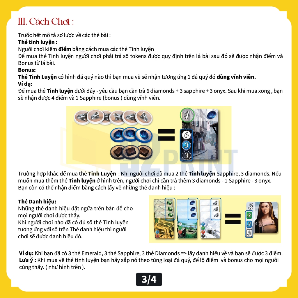 [Việt Hóa] BoardGame Splendor Chip Giấy Cứng, Việt Hóa 100% Độc Đáo Dùng Trong Các Buổi Vui Chơi