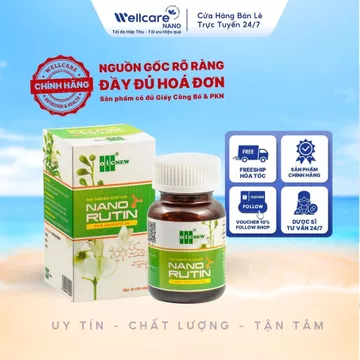 Nano Rutin Hộp 60 viên, Hỗ trợ bệnh trĩ và suy giãn tĩnh mạch