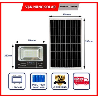 Đèn pha năng lượng mặt trời Vạn Năng Solar 100w, 200w. 300w. 500w
