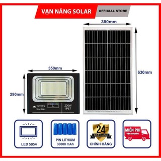 Đèn pha năng lượng mặt trời Vạn Năng Solar 100w, 200w. 300w. 500w