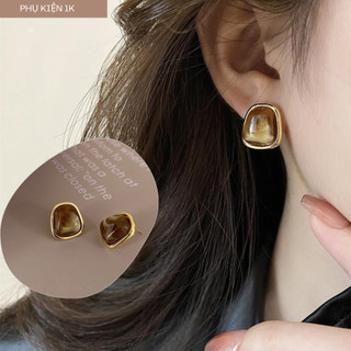 [Hỏa Tốc] Bông Tai Khuyên Tai Vintage Thanh Lịch Hình Học Đi Chơi T23