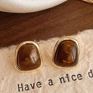[Hỏa Tốc] Bông Tai Khuyên Tai Vintage Thanh Lịch Hình Học Đi Chơi T23