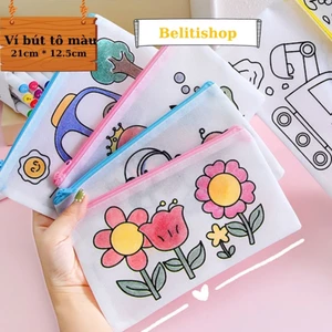 Set 5/3 Túi Đựng Bút Tô Màu Sáng Tạo DIY Cho Bé, Đồ Thủ Công Vừa Học Vừa Chơi, Dụng Cụ Học Tập Dễ Thương Tiện Dụng