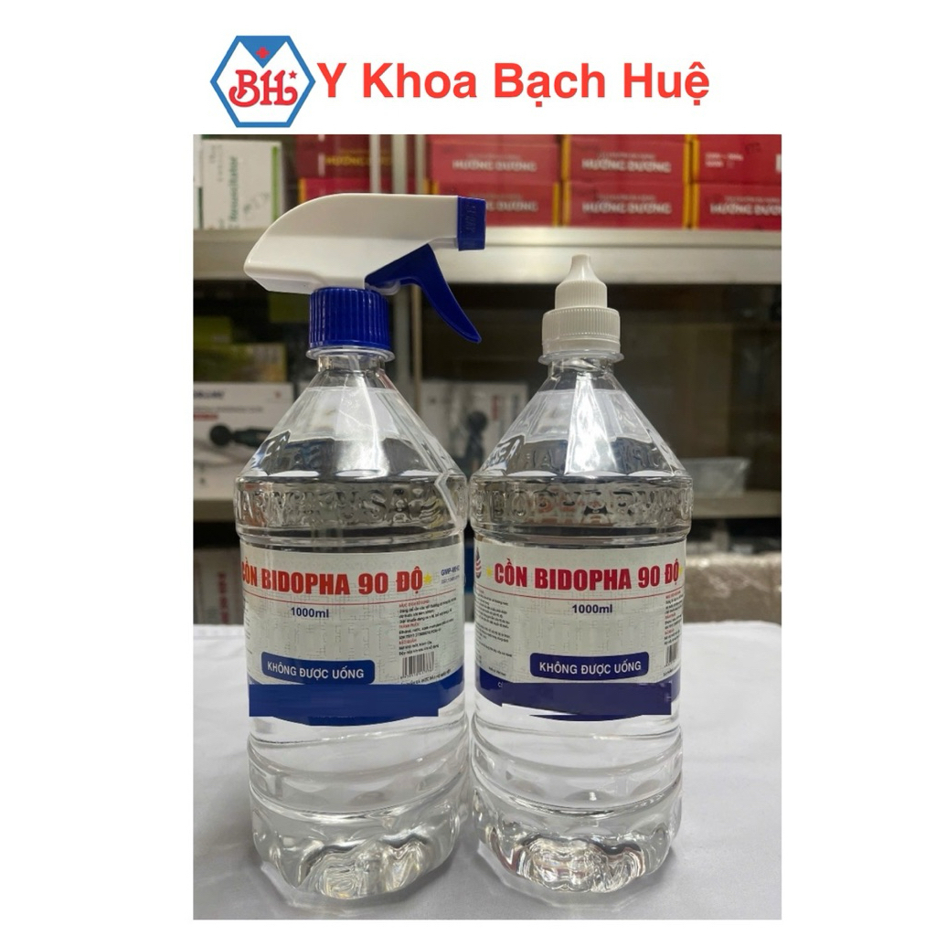 Cồn y tế 90 độ, cồn 90 độ 500ml -1000ml .Dùng để diệt khuẩn dụng cụ y tế