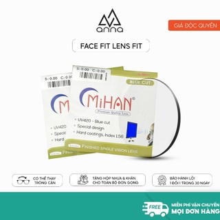 Tròng kính cận ANNA chống ánh sáng xanh và chống tia uv từ 0 đến 6 độ