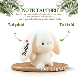 Thỏ Bông MimiBun Thêu Tên Theo Yêu Cầu – Thú Nhồi Bông Tai Dài Dễ Thương, Quà Tặng Bạn Gái 16cm 20cm