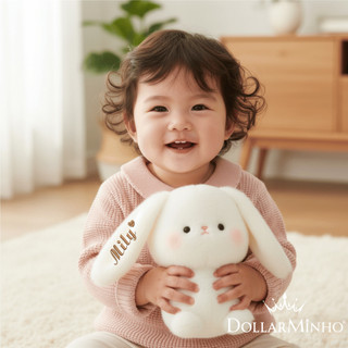 Thỏ Bông MimiBun Thêu Tên Theo Yêu Cầu – Thú Nhồi Bông Tai Dài Dễ Thương, Quà Tặng Bạn Gái 16cm 20cm