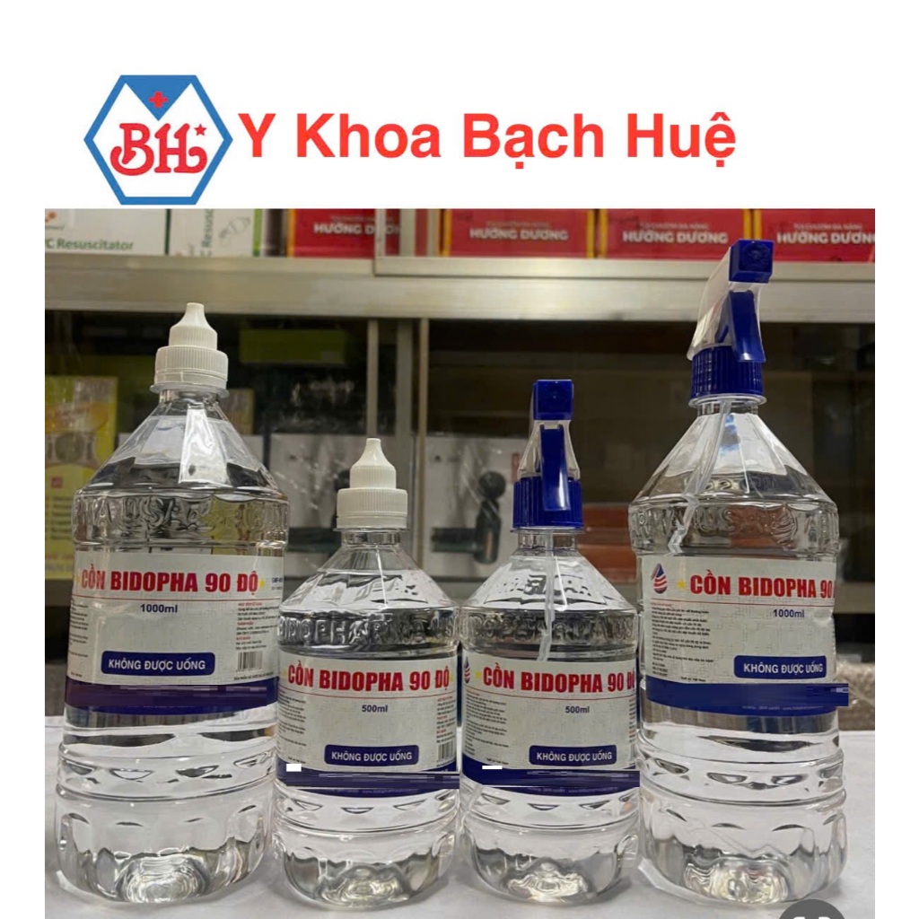 Cồn y tế 90 độ, cồn 90 độ 500ml -1000ml .Dùng để diệt khuẩn dụng cụ y tế
