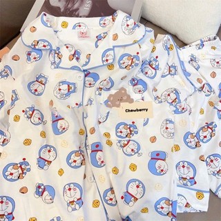 Bộ đồ ngủ pijama mặc nhà gấu vàng xinh xắn cute form rộng Nữ