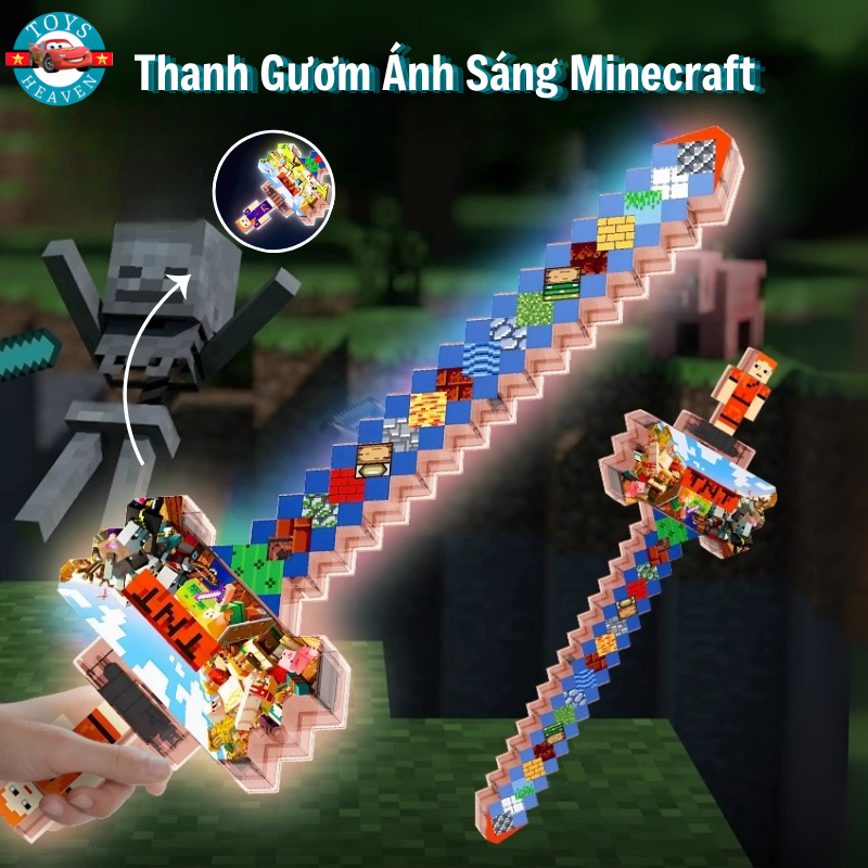 Đồ Chơi Thanh Kiếm Minecraft TNT Hiệu Ứng Ánh Sáng LED, Âm Thanh Ánh ...
