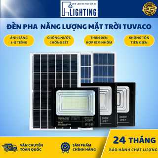 Đèn Pha Năng Lượng Mặt Trời TUVACO Siêu Sáng 100W, 200W, 300W, 500W, Vỏ Nhôm Chống Nước BH 2 Năm (CÓ QUÀ TẶNG)