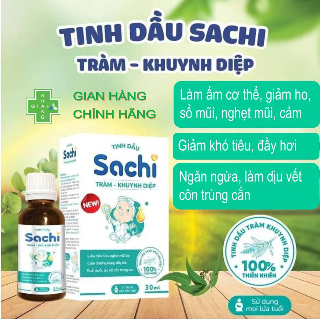 Tinh dầu Tràm - Khuynh diệp Sachi đồng hành cùng ba mẹ để bé lớn khôn khỏe mạnh mỗi ngày (Chai 30ml)
