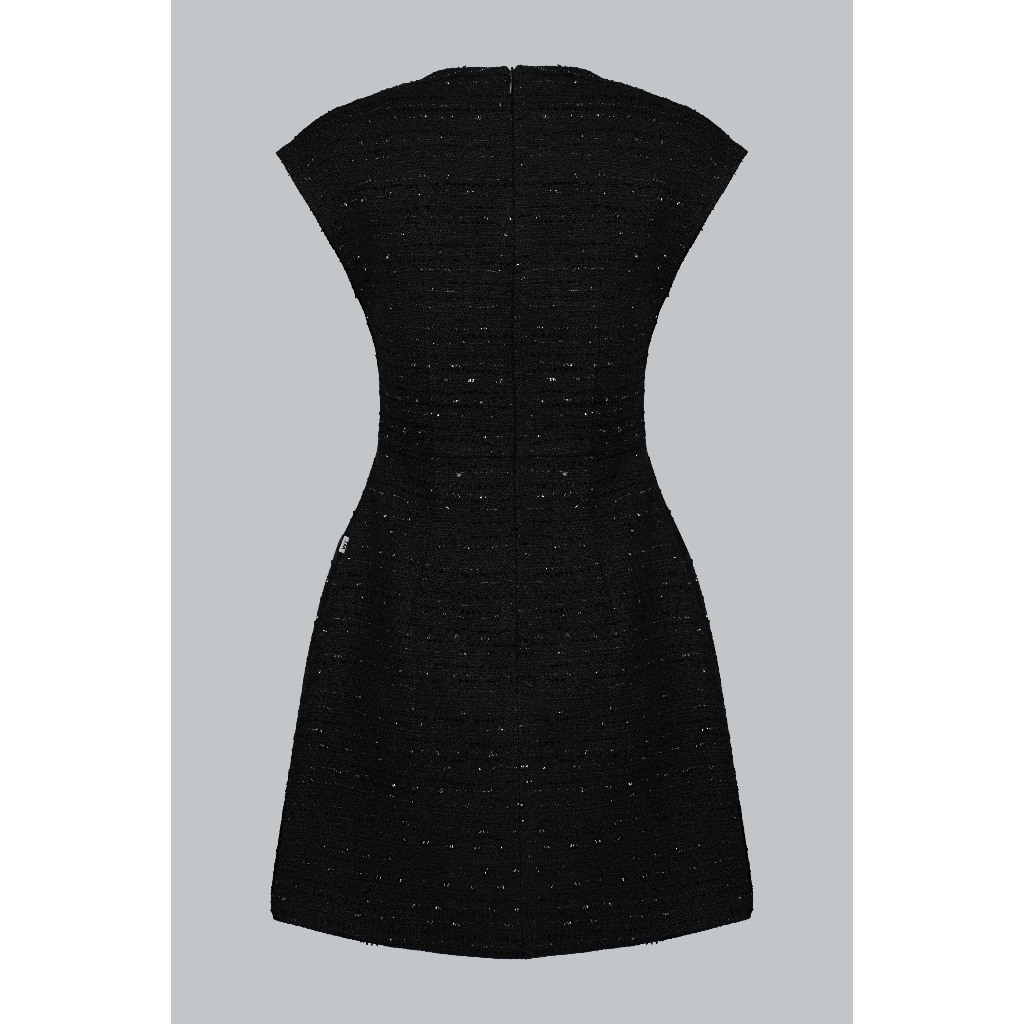 Đầm Cổ Tròn Tay Chờm Đắp Ren 1F19.2509TW Váy Tiệc Dáng A Phong Cách Little Black Dress RetroThiết Kế Bởi JM Dress Design