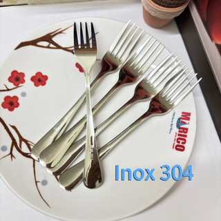 INOX 304 - Set 5 Chiếc Nĩa (dĩa)18.5cm  Chất Lượng Tuyệt Vời Bóng Sáng Lung Linh Không Tì Vết