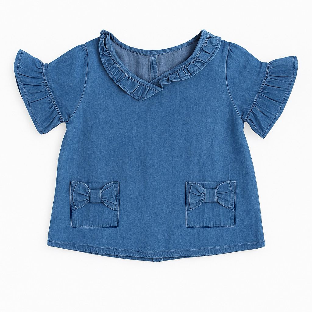 Áo Jean Mỏng Cho Bé Trai Bé Gái 0-24 Tháng (3-13kg) Hàng Dư Xịn, Mềm Nhẹ Thoáng Mát C2344 L061