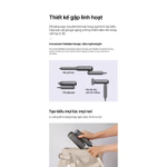 Máy Sấy Tạo Kiểu Tóc Gấp Gọn LocknLock 4 Chế Độ Nhiệt, 2 Tốc Độ Gió, Công Nghệ Ion Âm, Hàng Chính Hãng ENA626GRY - T2CMA — ảnh 4