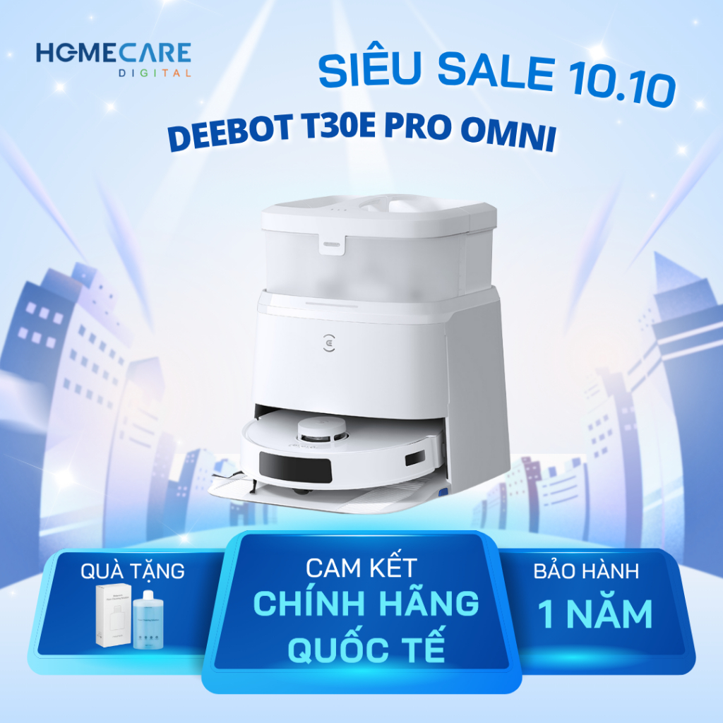 Robot hút bụi lau nhà Ecovacs Deebot T30e Pro Omni