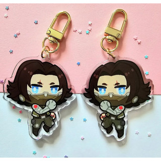 2.5 Inch Double Sided Marvel Rivals Epoxy Keychains - Hela/Winter Soldier/Psylocke/Doctor Strange/Moon Knight/Spiderman