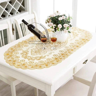 Khăn Trải Bàn Ren Hoa Hình Ô Van (Bầu Dục), Phong Cách Hoàng Gia