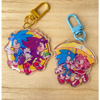 Sonic/Shadow & Sonic/Amy keychains