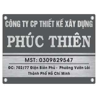 Bảng biển công ty, bảng số nhà, bảng hộ kinh doanh chất liệu alu nhôm cao cấp bền đẹp sang trọng nhiều kích thước
