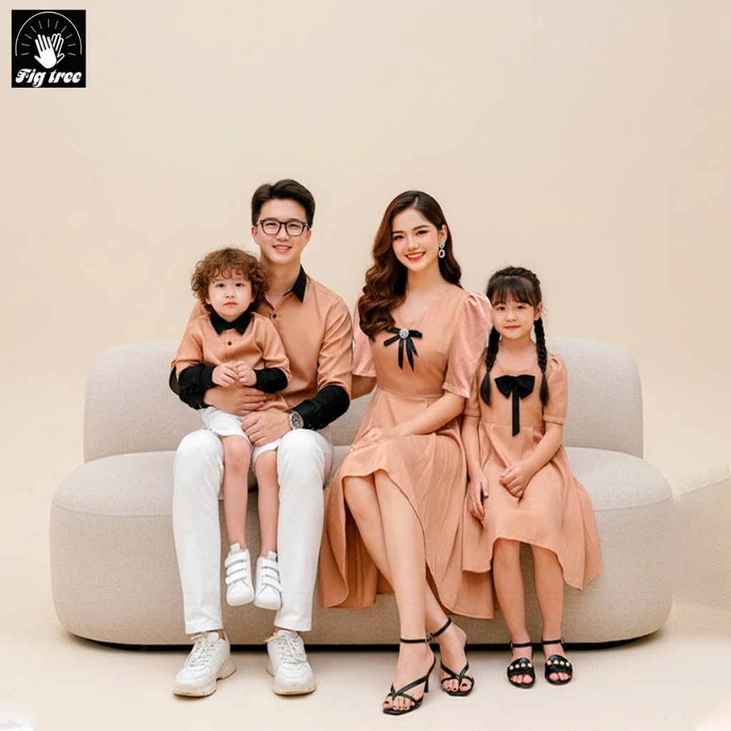 Áo Sơ Mi Fig Tree Màu Da Phối Tay Đen, Sản Phẩm có lỗi nhỏ phai màu nếp gấp ở áo sơ mi lớn