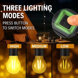 Đèn Pin Năng Lượng Mặt Trời  A01 Cho Cắm Trại, Sạc Type-C, Ánh Sáng Ấm Dễ Chịu, Có Móc Treo Gọn Nhẹ