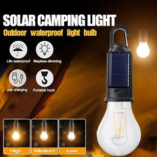Đèn Pin Năng Lượng Mặt Trời  A01 Cho Cắm Trại, Sạc Type-C, Ánh Sáng Ấm Dễ Chịu, Có Móc Treo Gọn Nhẹ