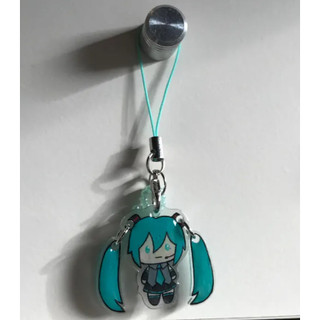 Hatsune Miku charm with moving Pigtails ~ Shrinkydink phonecharm / Car decor