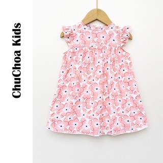 Váy Lanh bé gái, Đầm Lanh bé gái cánh tiên dáng suông ChuChoaKids [VBC32]