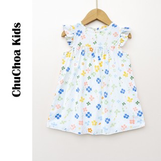 Váy Lanh bé gái, Đầm Lanh bé gái cánh tiên dáng suông ChuChoaKids [VBC32]