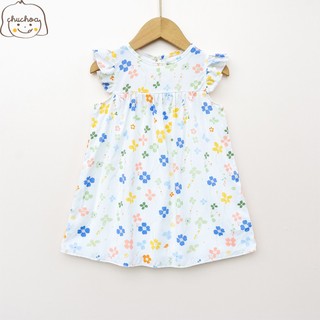 Váy Lanh bé gái, Đầm Lanh bé gái cánh tiên dáng suông ChuChoaKids [VBC32]