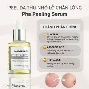 Serum peel da Moosepro+ PHA peeling serum 30ml - hạn 2028 Hàn Quốc IS430