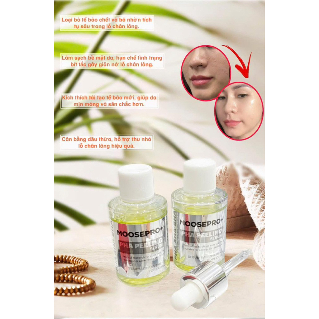 (Chiết 5ml) peel da moosepro PHA peeling serum Hàn Quốc hạn 2028 phục hồi bản mới thay thế peel da moose+ IS433