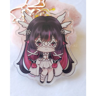 genshin impact acrylic charms arlecchino and (sold out) columbina | acrylic keychain - READ DESC