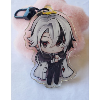 genshin impact acrylic charms arlecchino and (sold out) columbina | acrylic keychain - READ DESC