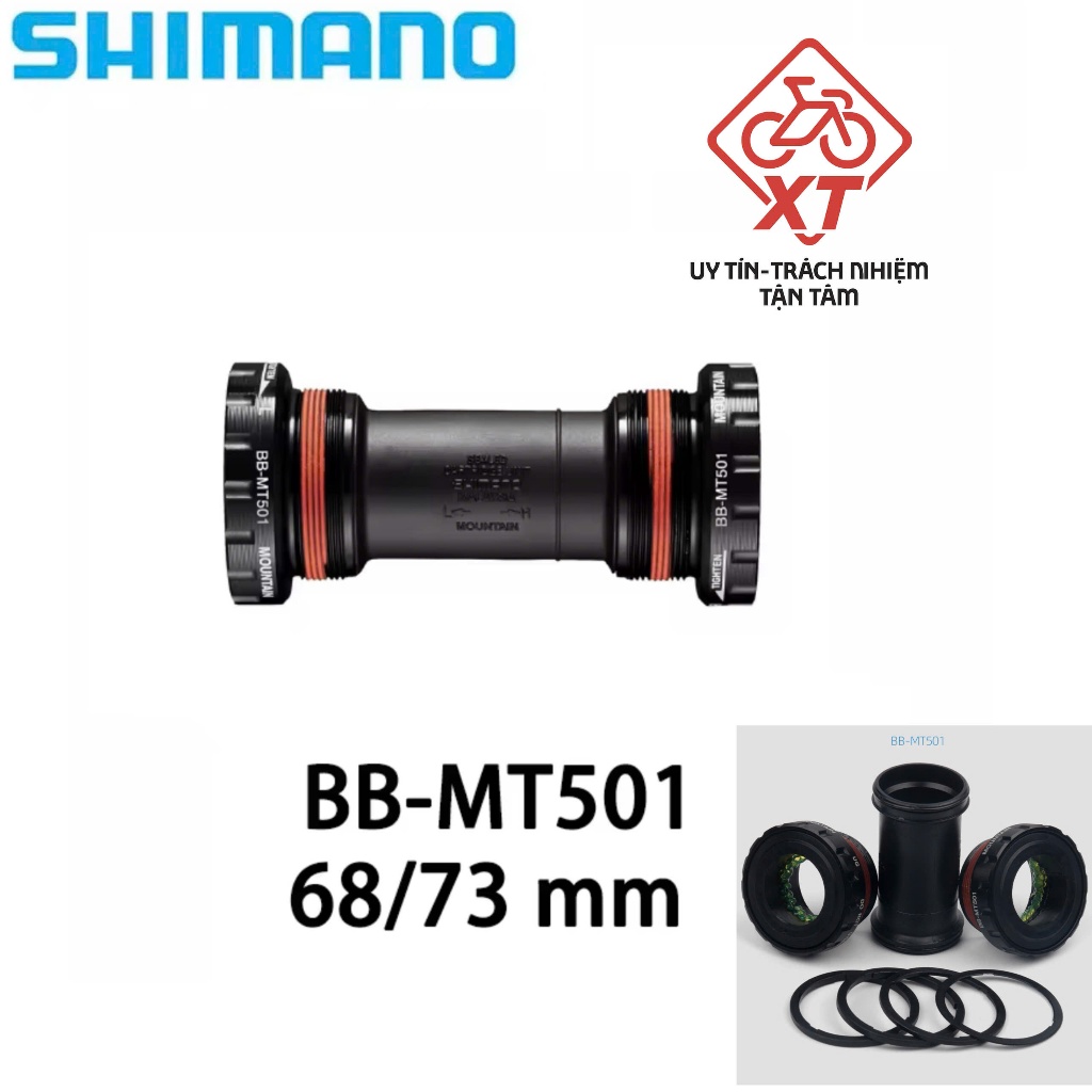 TRỤC GIỮA XE ĐẠP - SHIMANO BB MT501 - (CỐT RỖNG), Trục giữa cốt rỗng xe ...