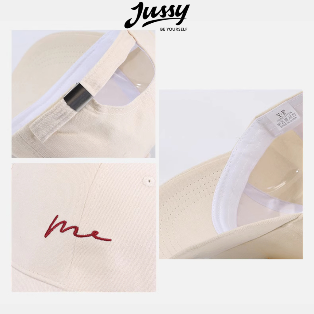 Mũ Lưỡi Trai Sâu Lòng Size To 65cm Jussy Official Nón Kết Form Rộng Thêu Chữ ME Vải Cotton Thoáng Khí Phụ Kiện Nam Nữ