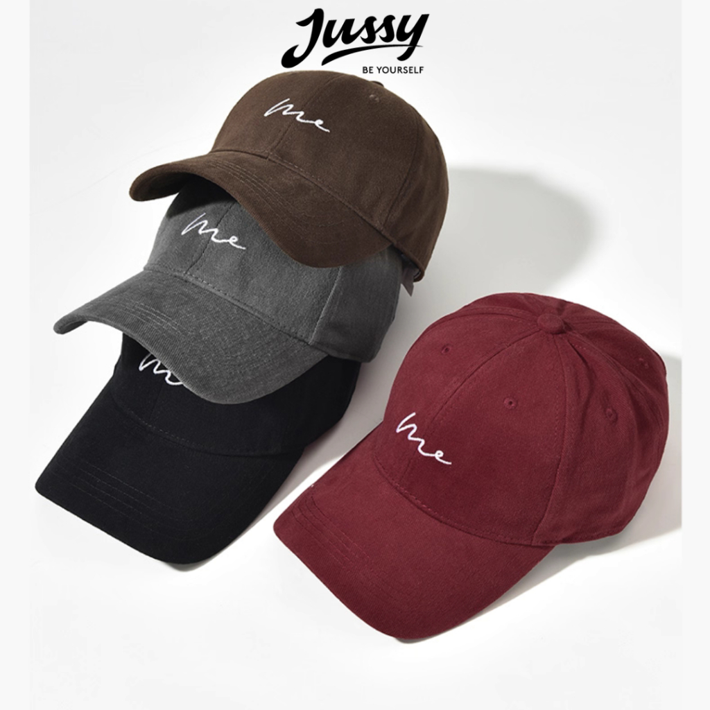 Mũ Lưỡi Trai Sâu Lòng Size To 65cm Jussy Official Nón Kết Form Rộng Thêu Chữ ME Vải Cotton Thoáng Khí Phụ Kiện Nam Nữ