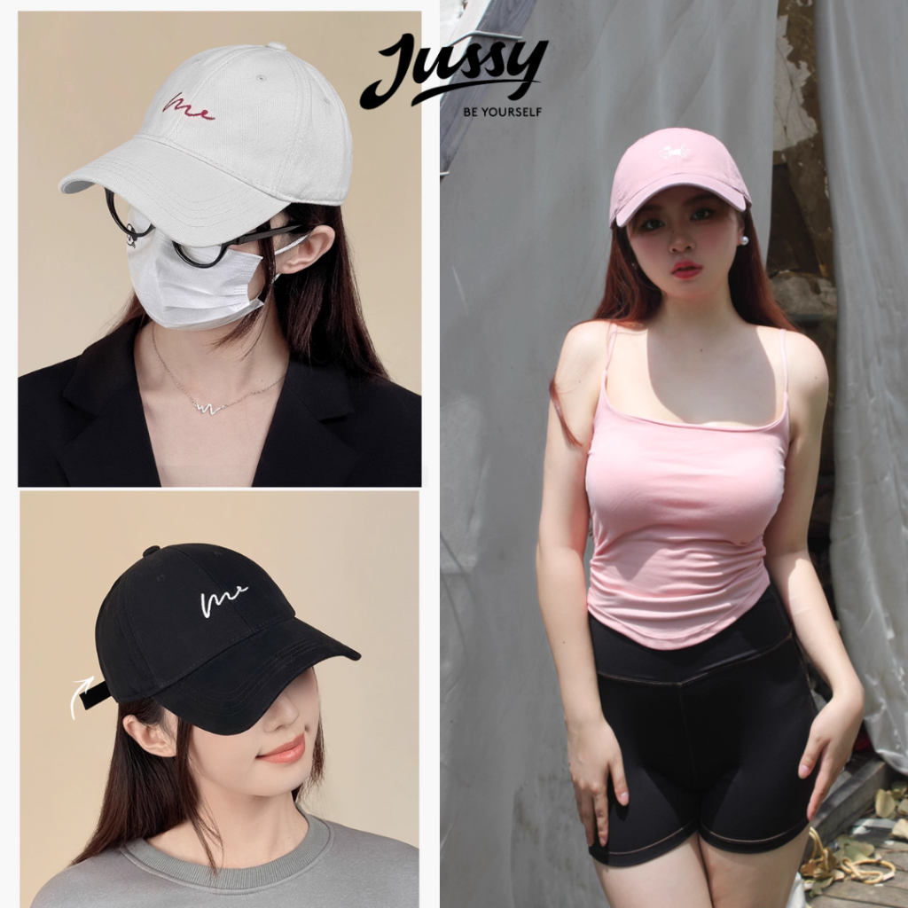 Mũ Lưỡi Trai Sâu Lòng Size To 65cm Jussy Official Nón Kết Form Rộng Thêu Chữ ME Vải Cotton Thoáng Khí Phụ Kiện Nam Nữ