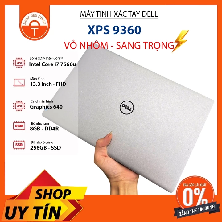 Laptop Dell XPS 9360 Core i7 7560u/ Ram 8G / SSD 256G / 13.3ich FHD