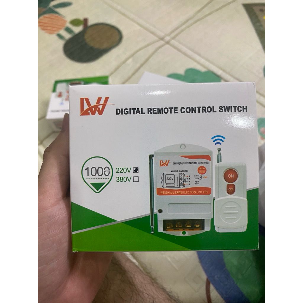 Điều khiển bật tắt từ xa 1000m bật tắt máy bơm,động cơ,quạt...xuyên vật cản 40A 5000W 220V