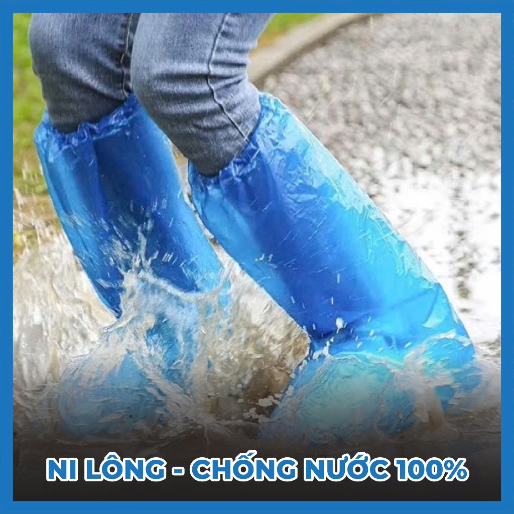 Ủng đi mưa, ủng lội nước Nilon bọc giày, bọc dép đi mưa siêu tiện lợi, chống thấm tốt - Một Ngày Mưa