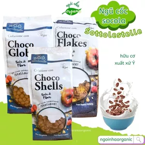 Ngũ cốc socola hữu cơ Sottolestelle - ngũ cốc bắp socola - dạng viên, dạng mảnh dinh dưỡng đầy đủ cho bữa sáng