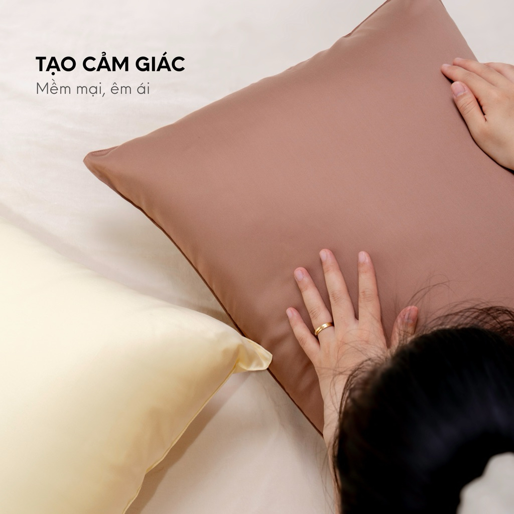 Vỏ gối nằm Tencel 80s cao cấp size 50x70cm EMPIRE Áo gối mềm mịn thoáng mát - EMPIRE Bedding & Decor