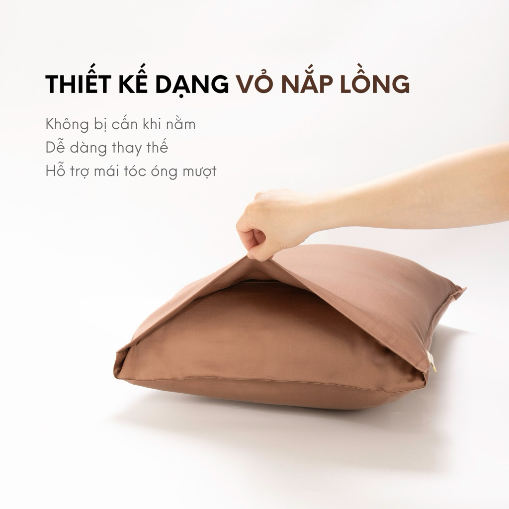 Vỏ gối nằm Tencel 80s cao cấp size 50x70cm EMPIRE Áo gối mềm mịn thoáng mát - EMPIRE Bedding & Decor