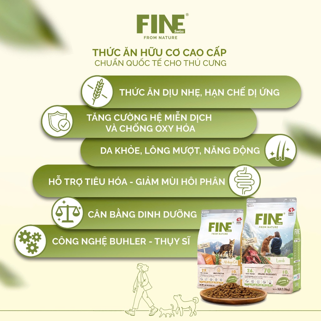 [1.36KG] FINE DOG - Thức ăn hữu cơ cao cấp dành cho chó