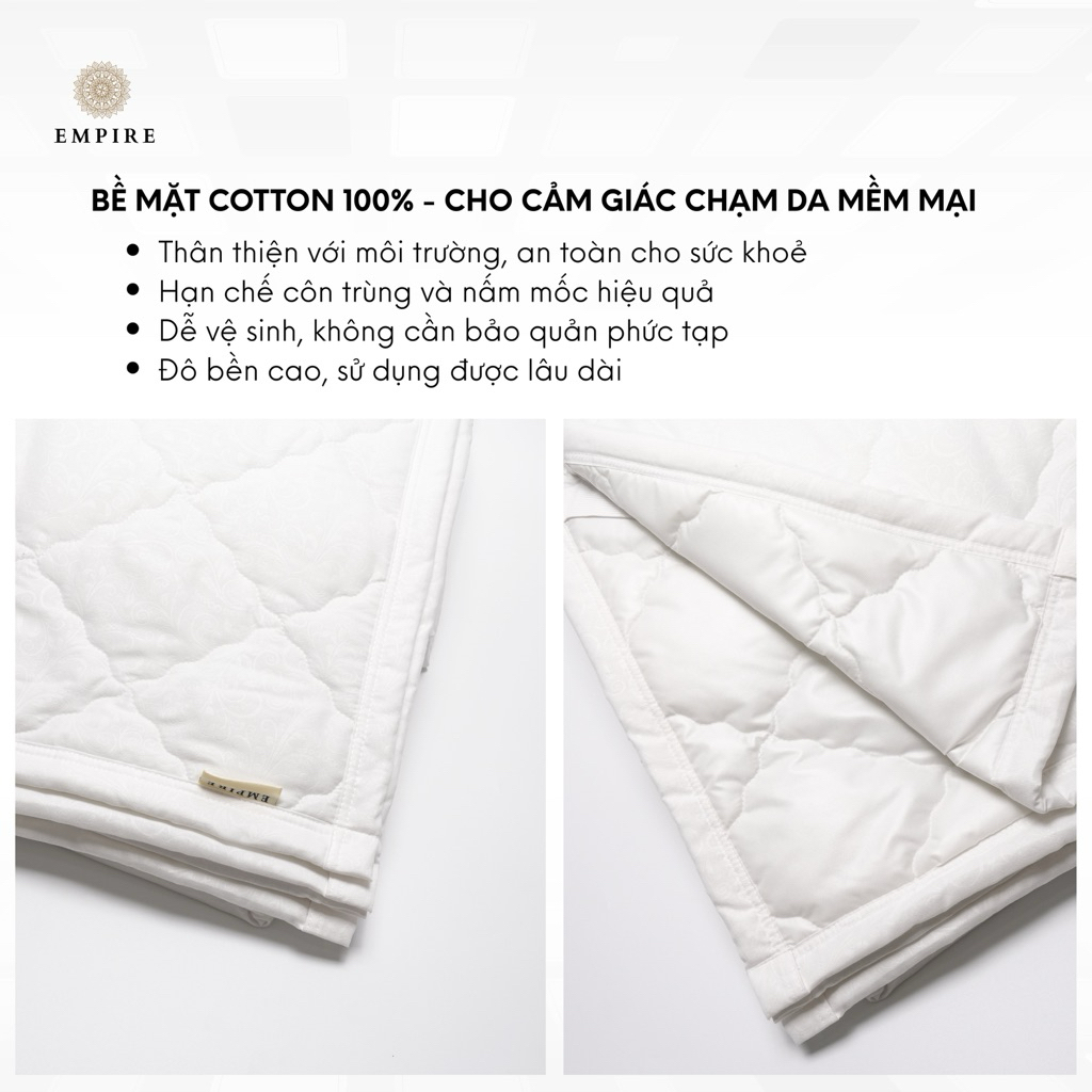 Tấm lót nệm chống thấm cao cấp EMPIRE cao cấp ga tấm lót bảo vệ nệm chống thấm nước cho bé cao cấp