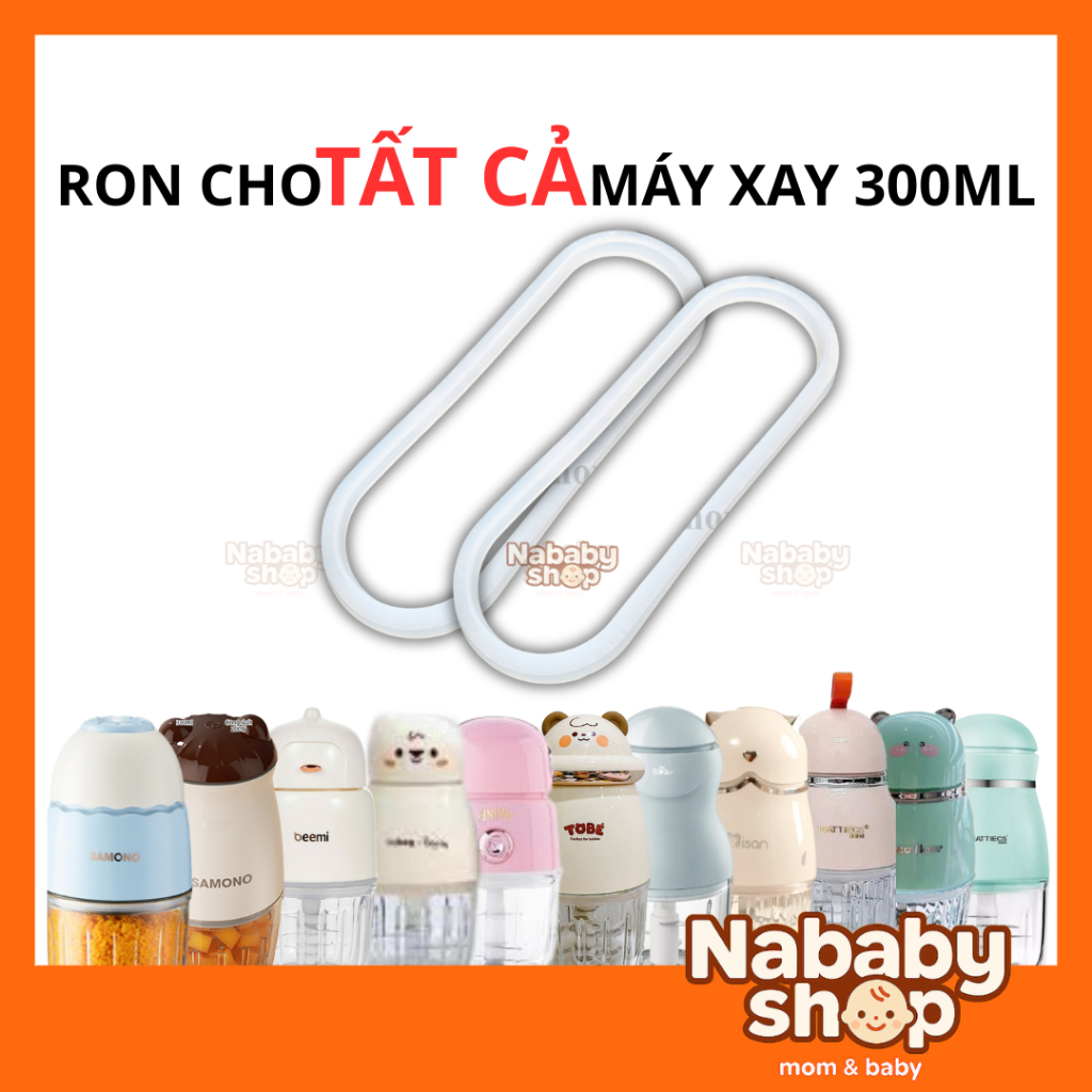 Ron cao su máy xay 300ml, phụ kiện máy xay Hattiecs cho bé ăn dặm, Gioăng cao su Hattiecs